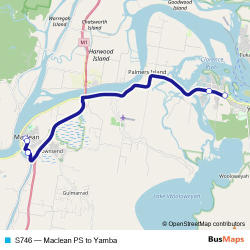 S746 bus Line Map