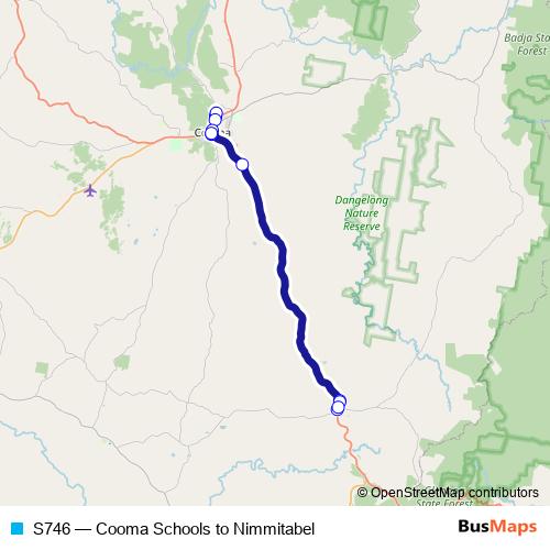 S746 bus Line Map