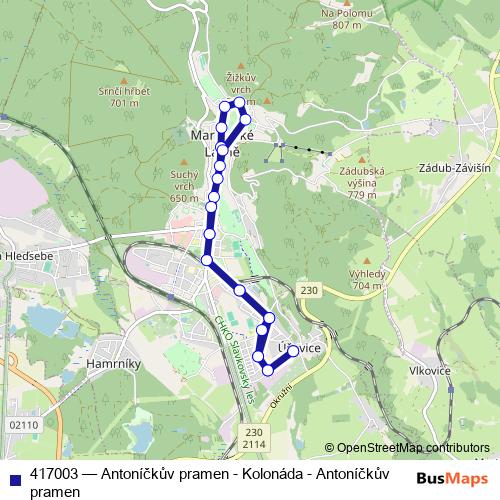 417003 trolleybus Line Map
