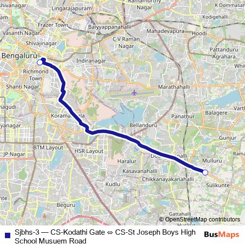 Sjbhs-3 bus Line Map