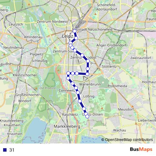 31 tram Line Map