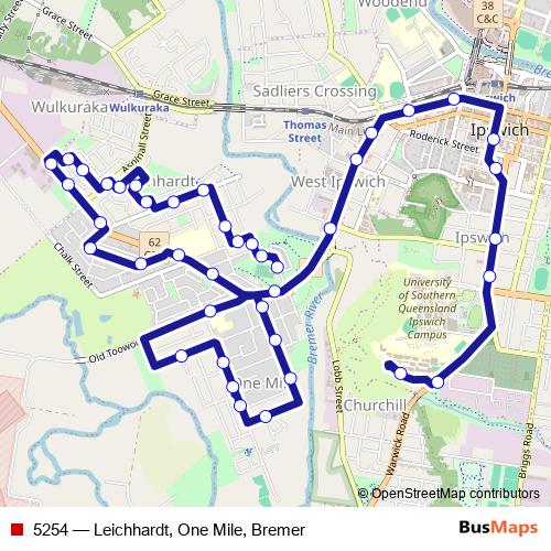5254 bus Line Map