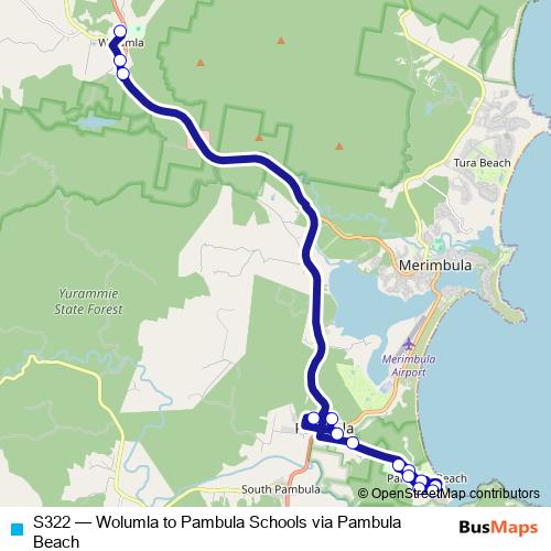 S322 bus Line Map