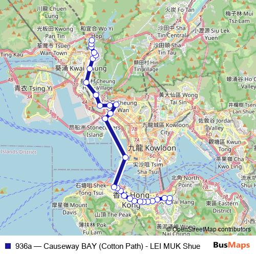 936a bus Line Map