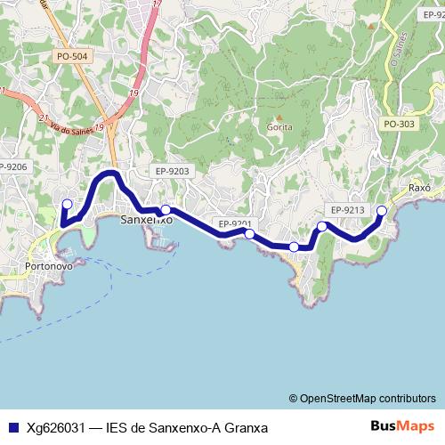 Xg626031 bus Line Map