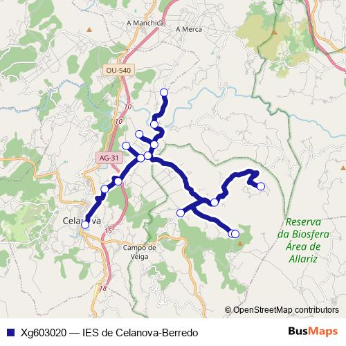 Xg603020 bus Line Map