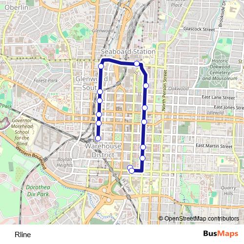 Rline bus Line Map