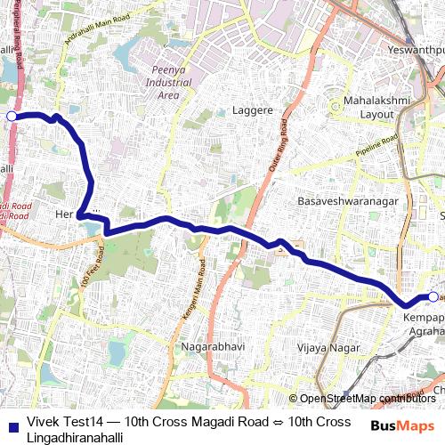 Vivek Test14 bus Line Map