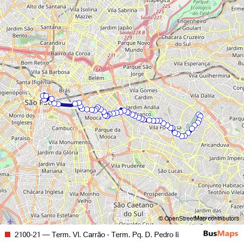 2100-21 bus Line Map