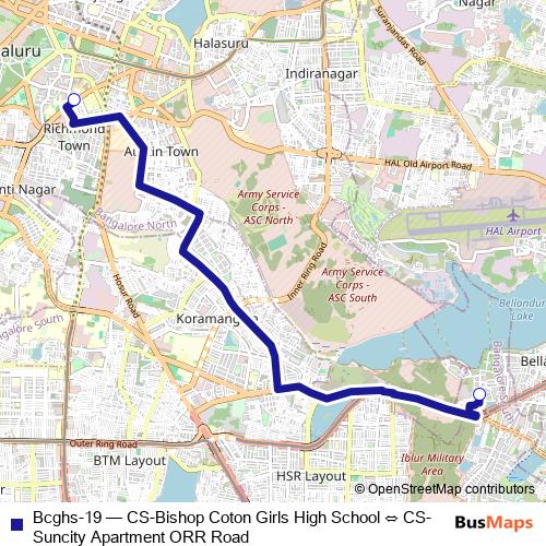 Bcghs-19 bus Line Map