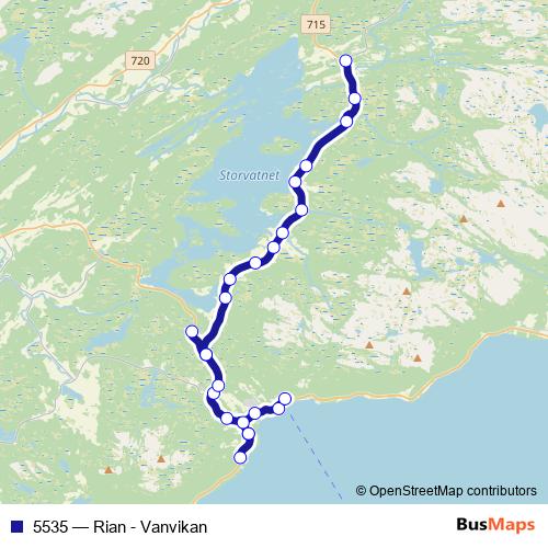 5535 bus Line Map