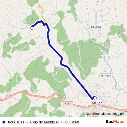 Xg661011 bus Line Map