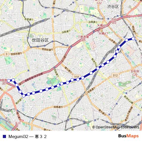 Megumi32 bus Line Map