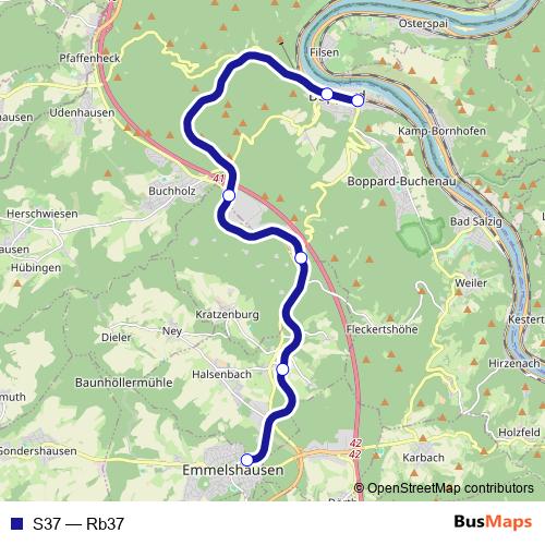 S37 rail Line Map