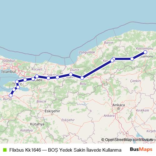 Flixbus Kk1646 bus Line Map