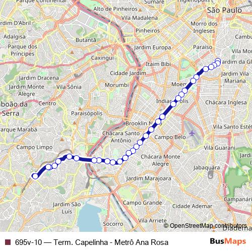 695v-10 bus Line Map