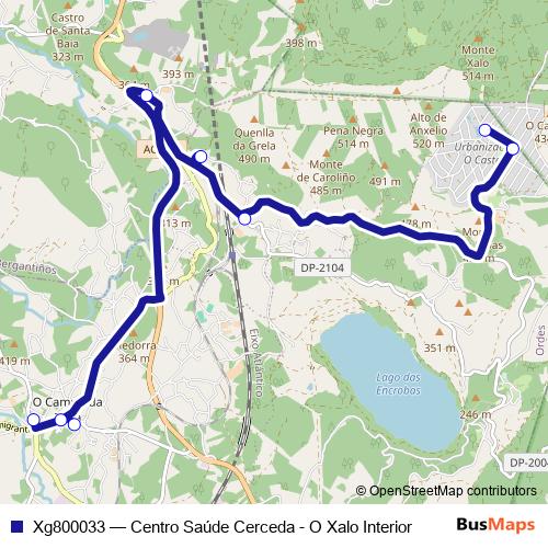 Xg800033 bus Line Map
