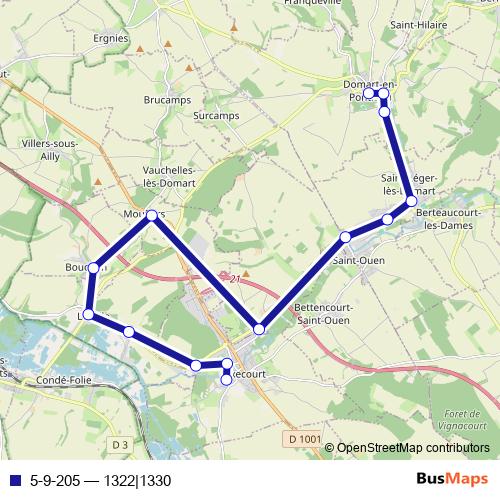 5-9-205 bus Line Map