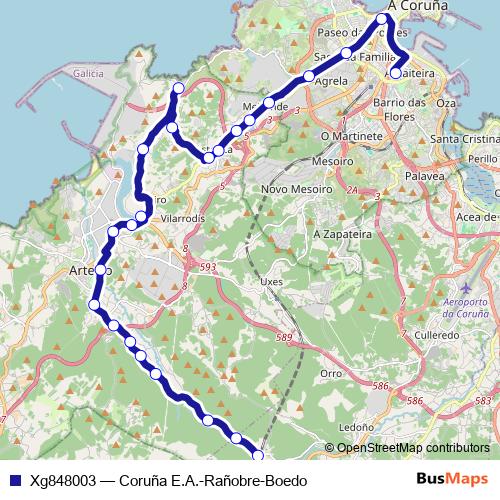 Xg848003 bus Line Map
