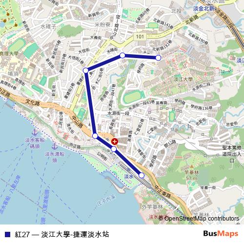 紅27 bus Line Map