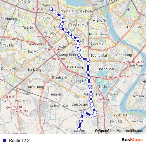 Route 12 2 bus Line Map