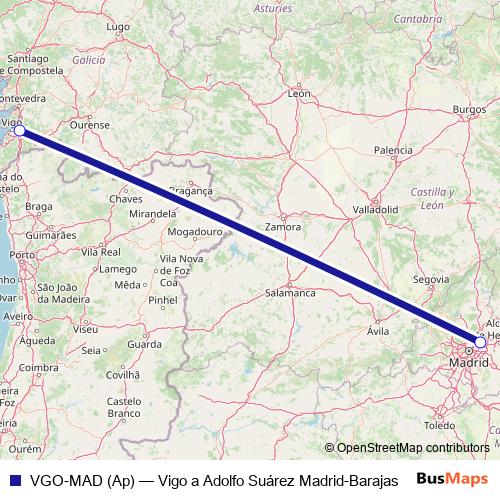 VGO-MAD (Ap) air Line Map