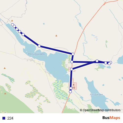 224 bus Line Map