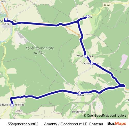 55sgondrecourt02 bus Line Map