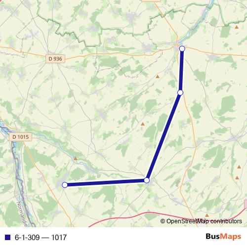 6-1-309 bus Line Map
