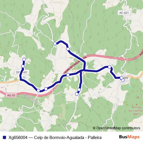 Xg656004 bus Line Map