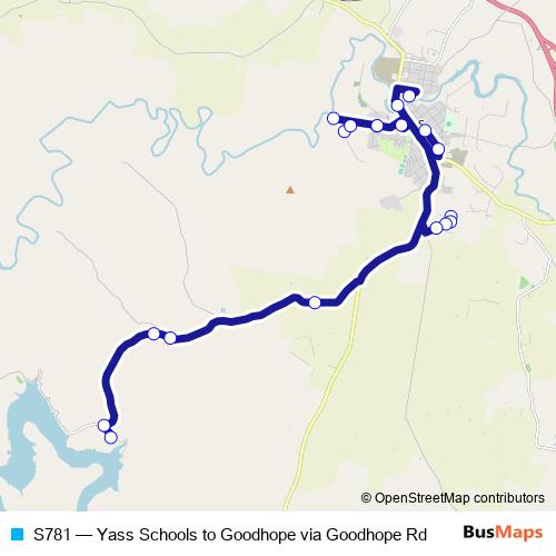 S781 bus Line Map