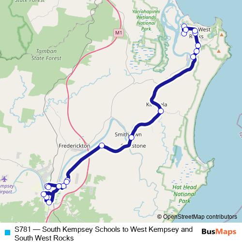 S781 bus Line Map