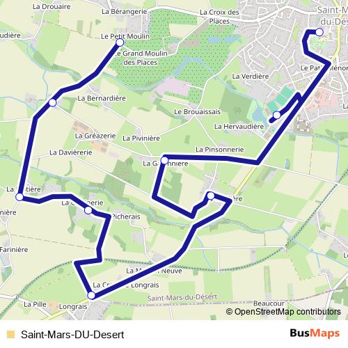 Saint-Mars-DU-Desert bus Line Map