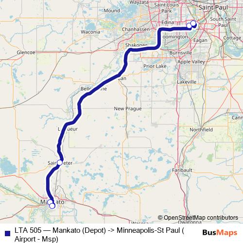 LTA 505 bus Line Map