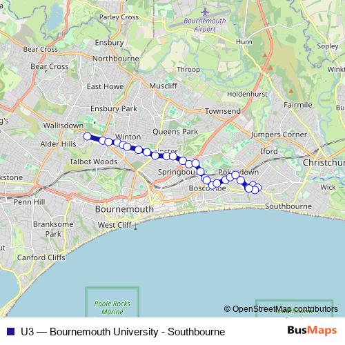 U3 bus Line Map