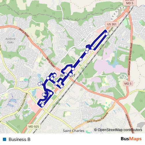 Business B bus Line Map