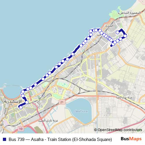 Bus 739 bus Line Map