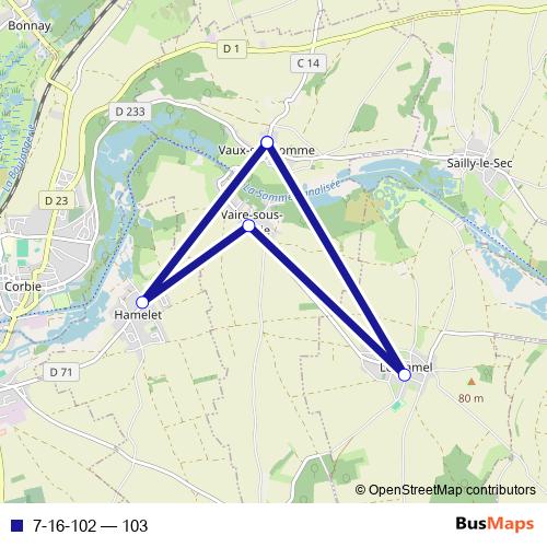 7-16-102 bus Line Map