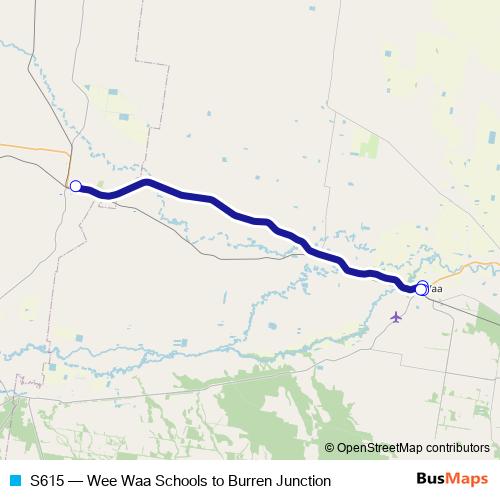 S615 bus Line Map