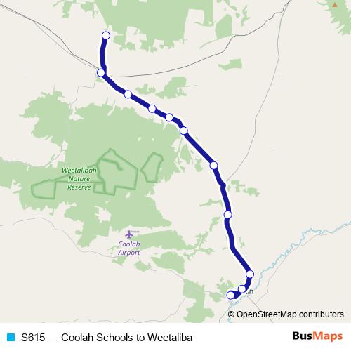 S615 bus Line Map