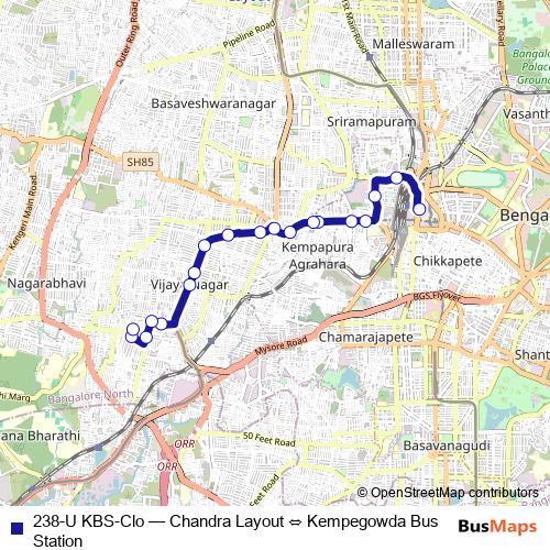 238-U KBS-Clo bus Line Map