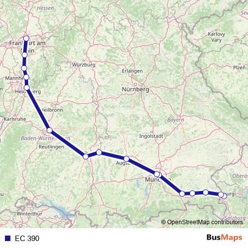 EC 390 rail Line Map