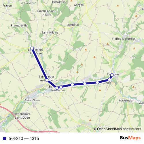 5-8-310 bus Line Map