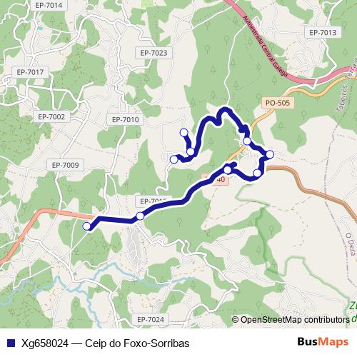 Xg658024 bus Line Map