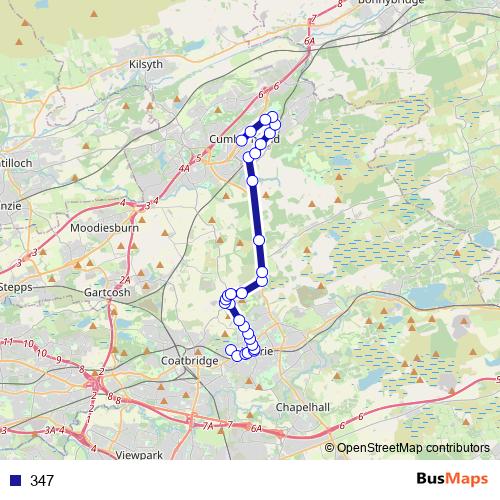 347 bus Line Map