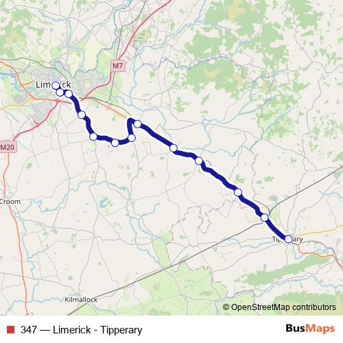347 bus Line Map