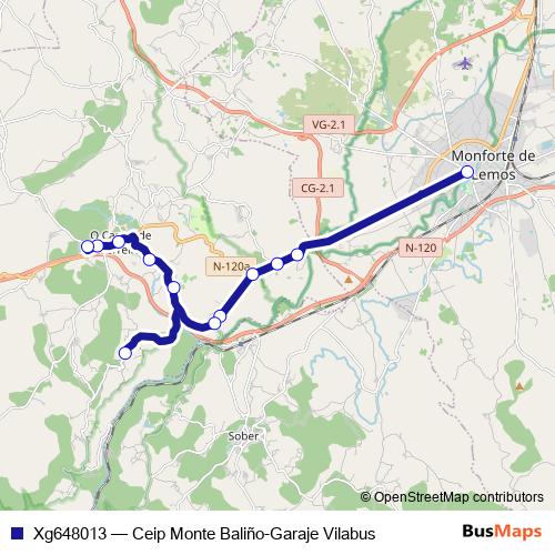 Xg648013 bus Line Map