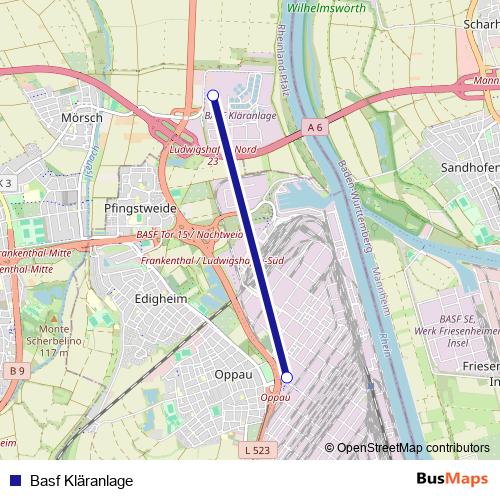 Basf Kläranlage bus Line Map