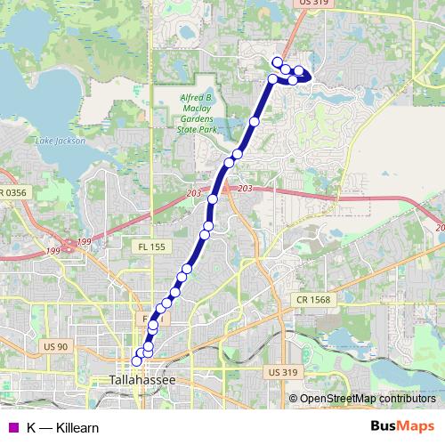 K bus Line Map
