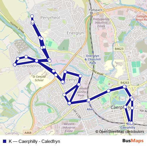 K bus Line Map